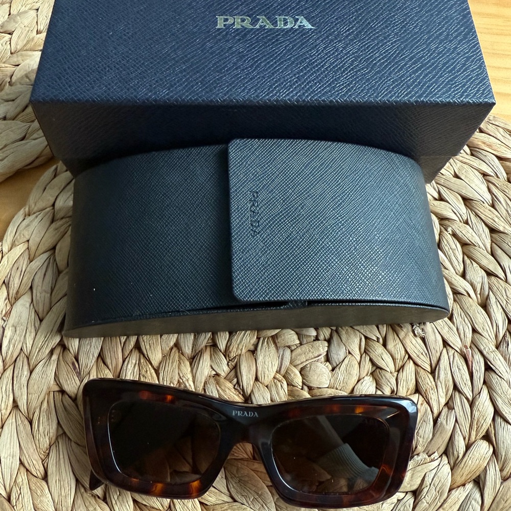 Prada Brown Rectangular Sunglasses - image 3